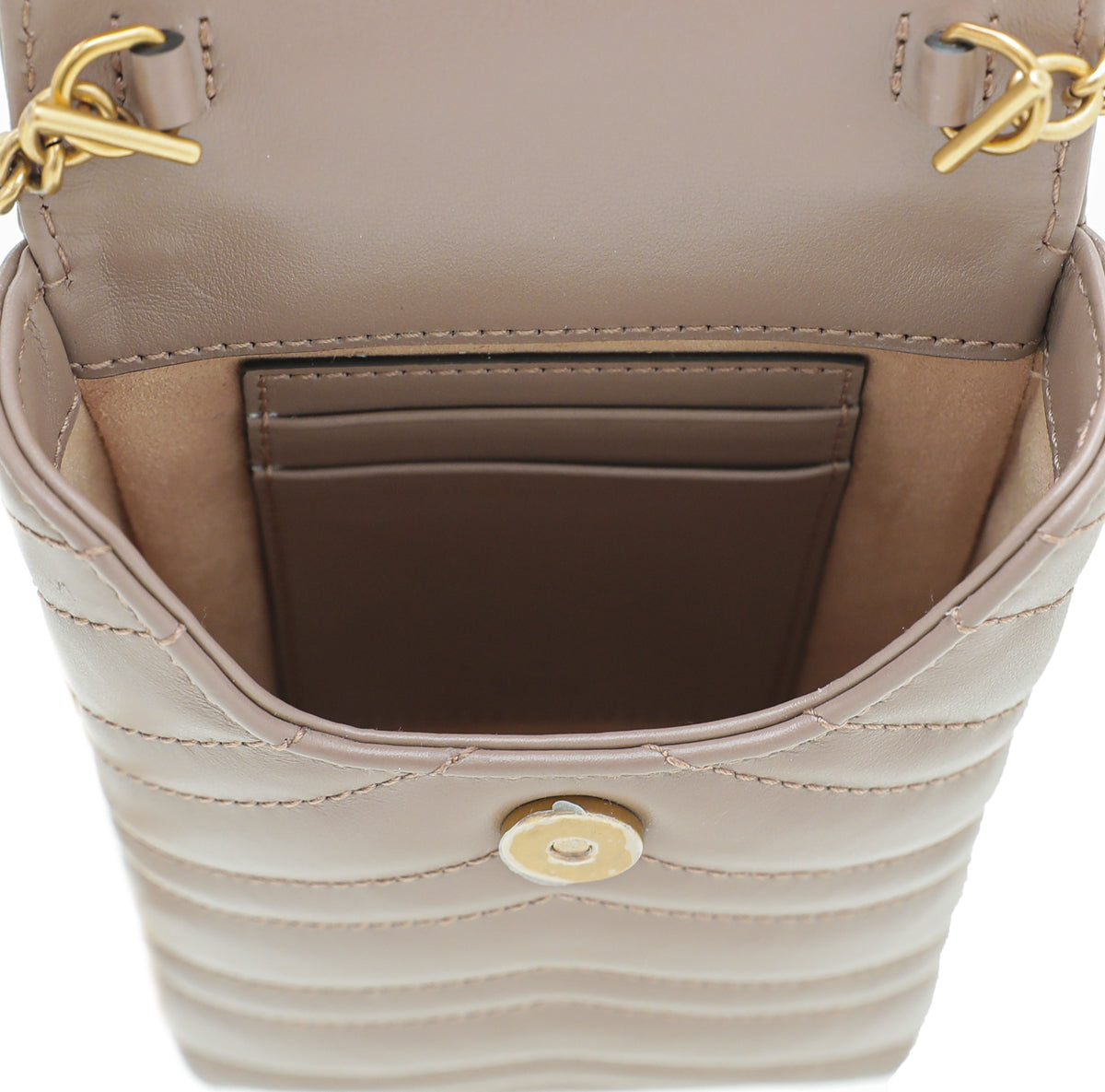Gucci Dusty Pink GG Marmont Mini Chain Phone Pouch bag