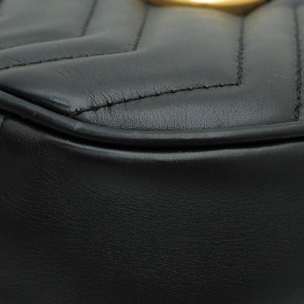 Gucci Black GG Marmont Mini Belt Bag