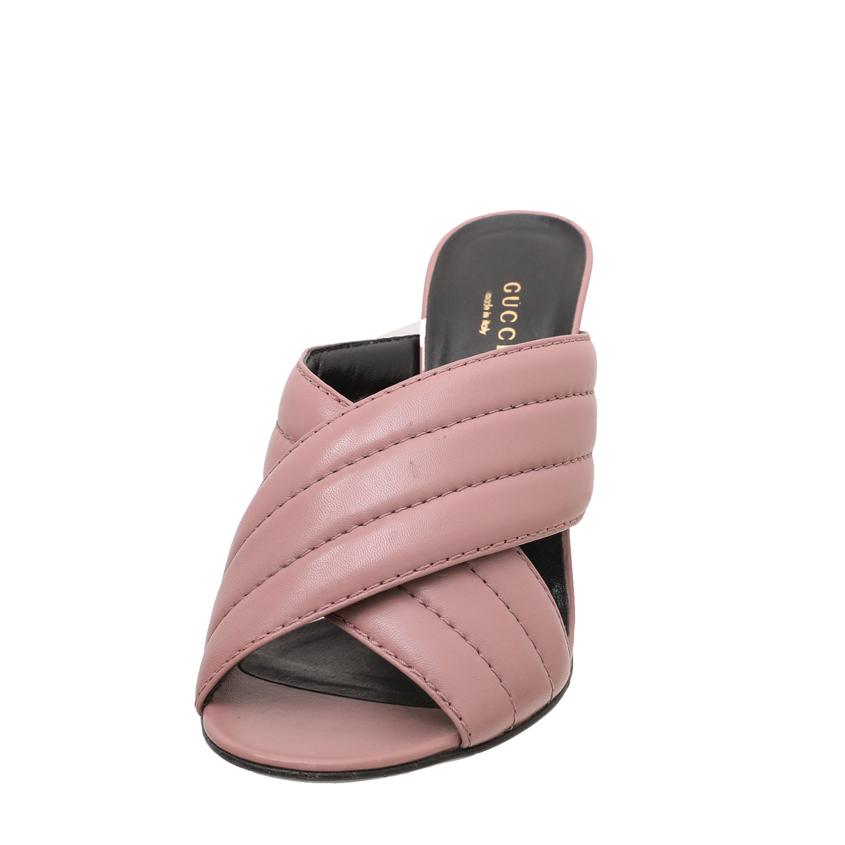 Gucci Dusty Pink Criss Cross Sandals 38