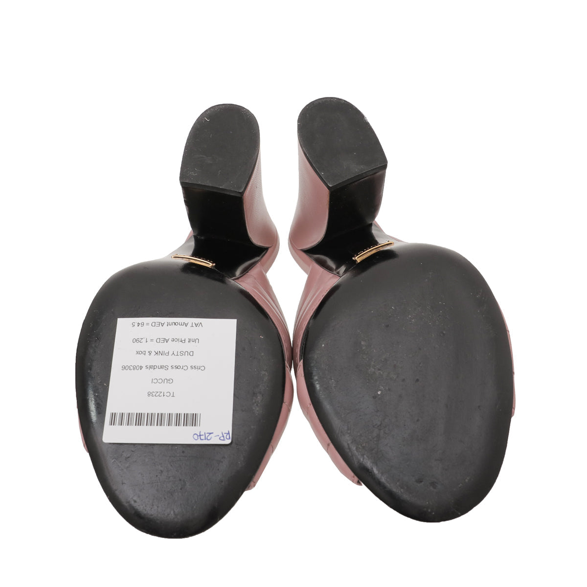 Gucci Dusty Pink Criss Cross Sandals 38