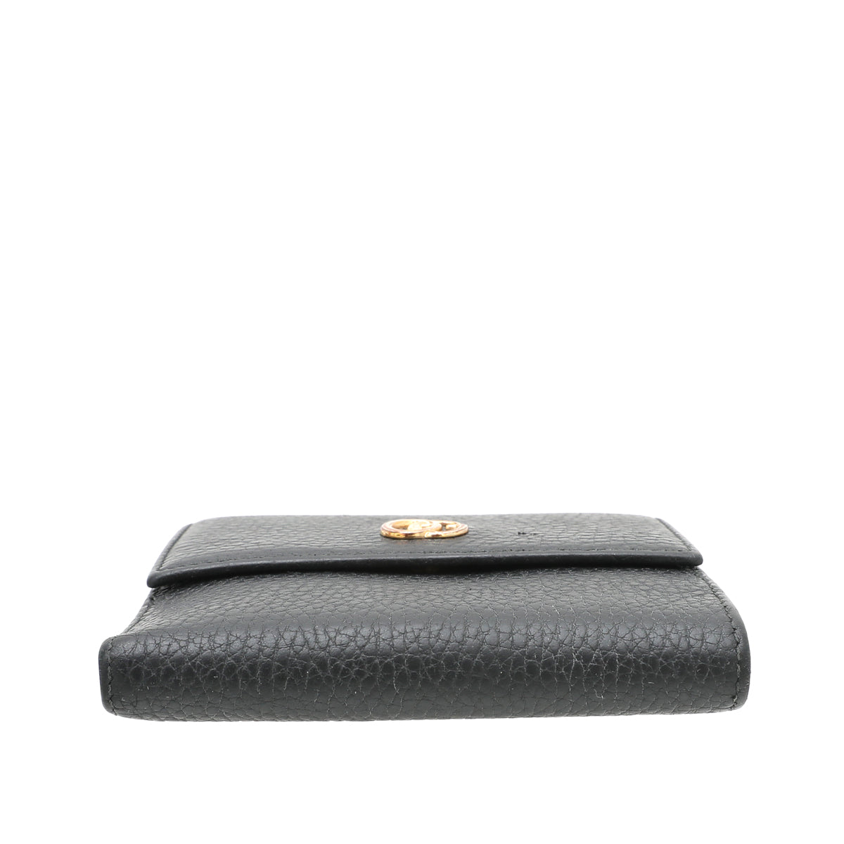 Gucci Black GG Fremch Flap Wallet