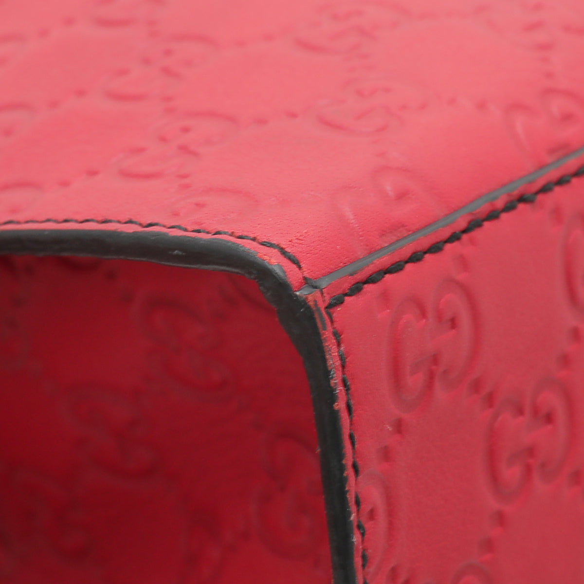 Gucci Red GG Guccissima Emily Large Bag