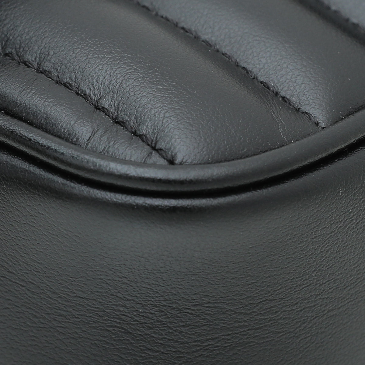 Gucci Black GG Marmont Diagonal Vertical Motifs Bag