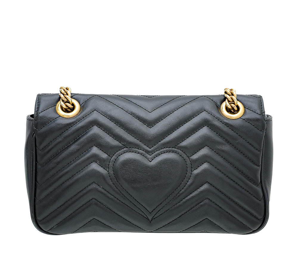 Gucci Black GG Marmont Matelasse Small Bag