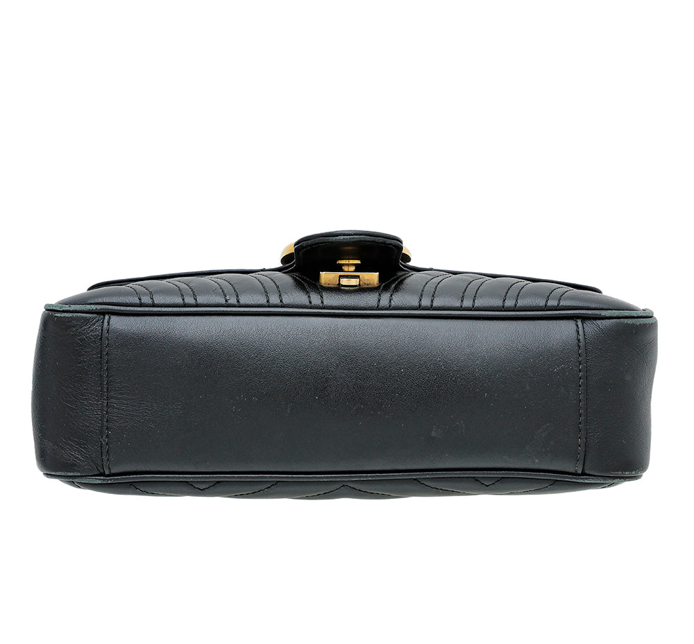 Gucci Black GG Marmont Matelasse Small Bag