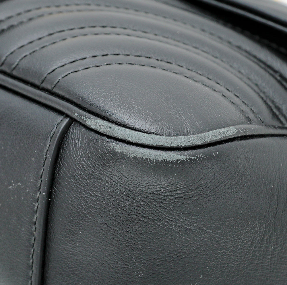 Gucci Black GG Marmont Matelasse Small Bag
