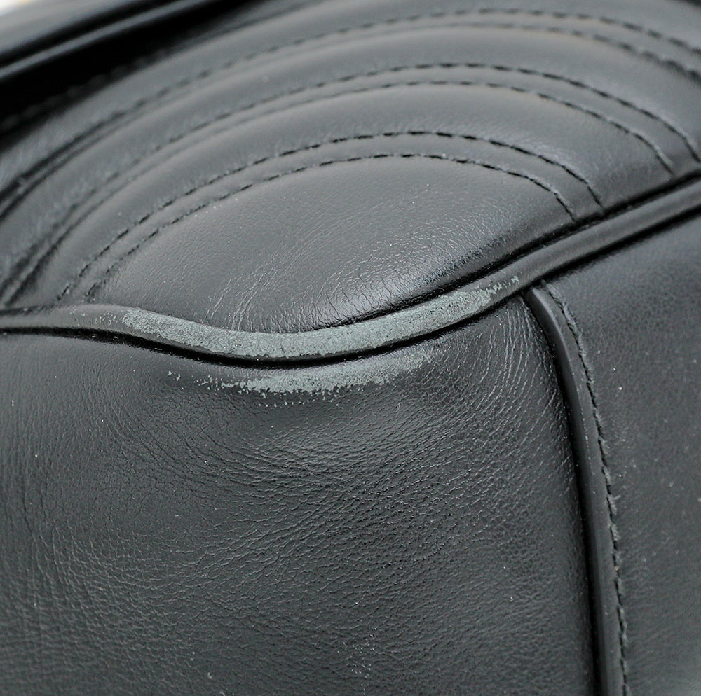 Gucci Black GG Marmont Matelasse Small Bag
