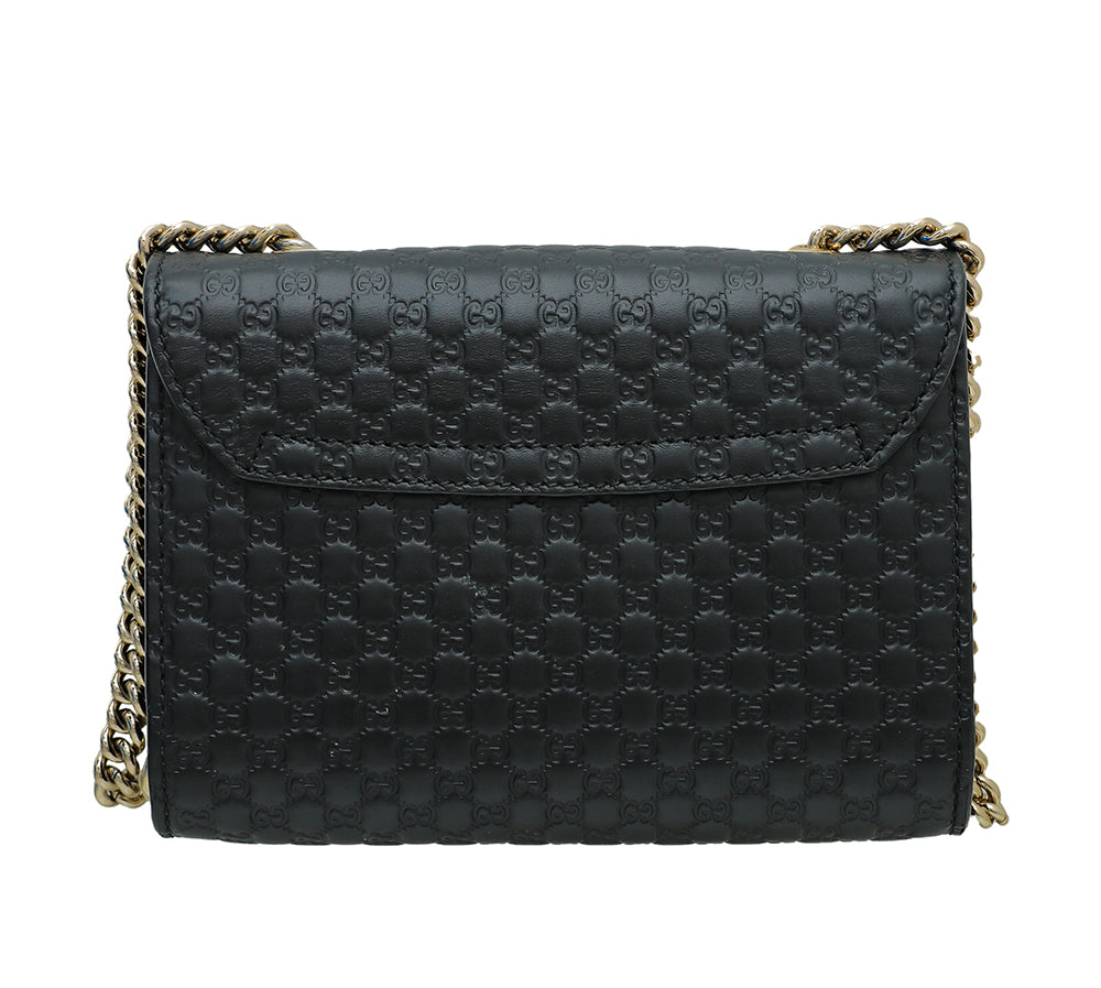 Gucci Black GG Microguccissima Emily Bag