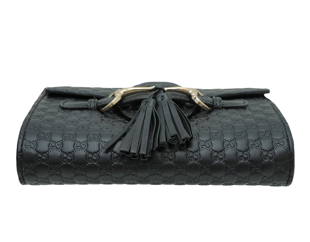 Gucci Black GG Microguccissima Emily Bag