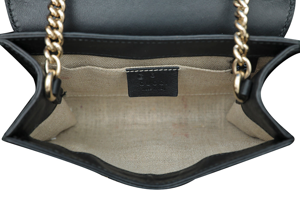 Gucci Black GG Microguccissima Emily Bag
