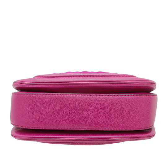 Gucci Magenta GG Neoprene New Bamboo Top Handle Bag