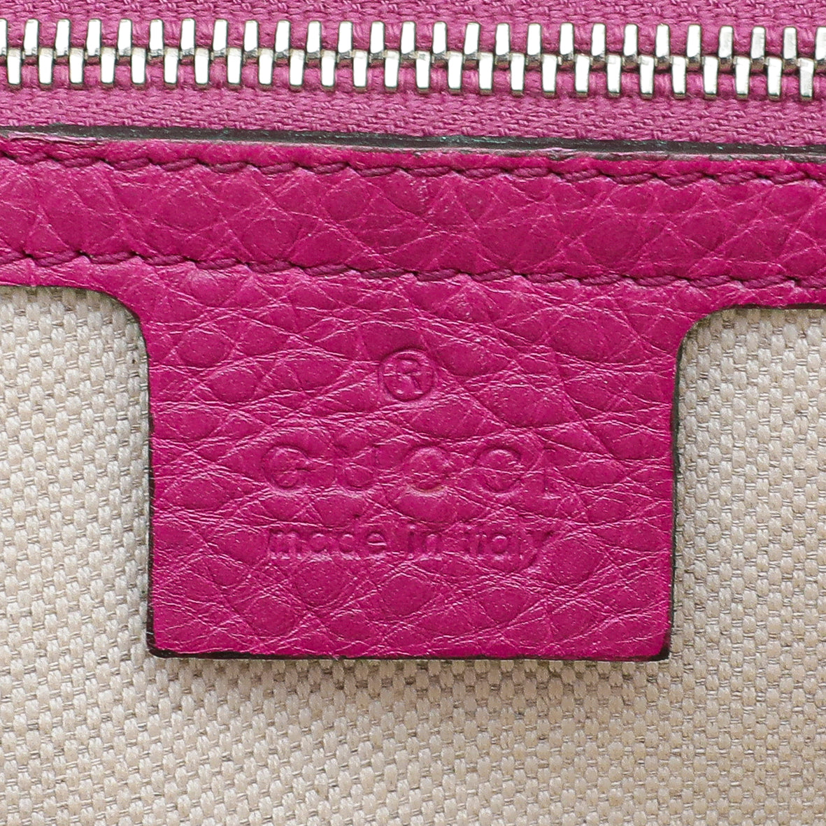 Gucci Magenta GG Neoprene New Bamboo Top Handle Bag