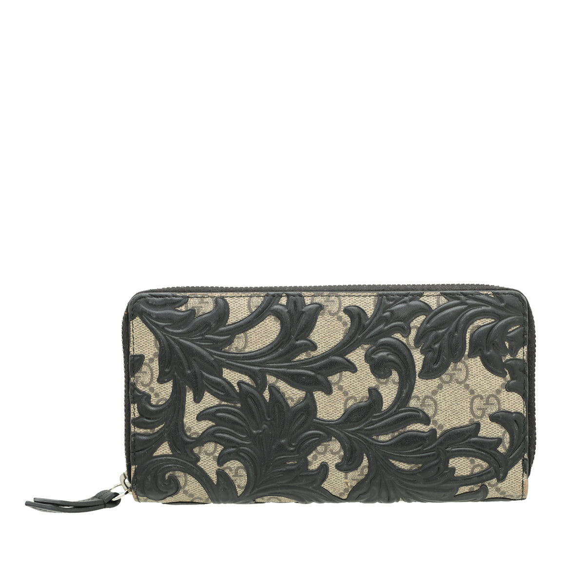Gucci Bicolor GG Supreme Arabesque Zip Wallet