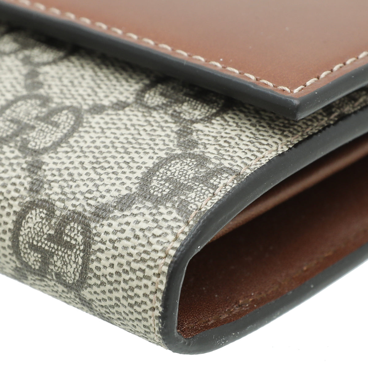 Gucci Brown GG Supreme Continental Wallet