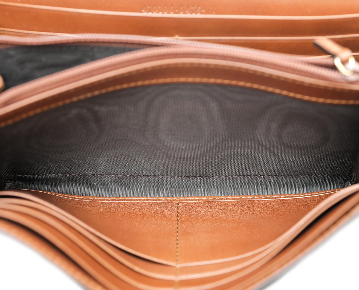 Gucci Brown GG Supreme Continental Wallet