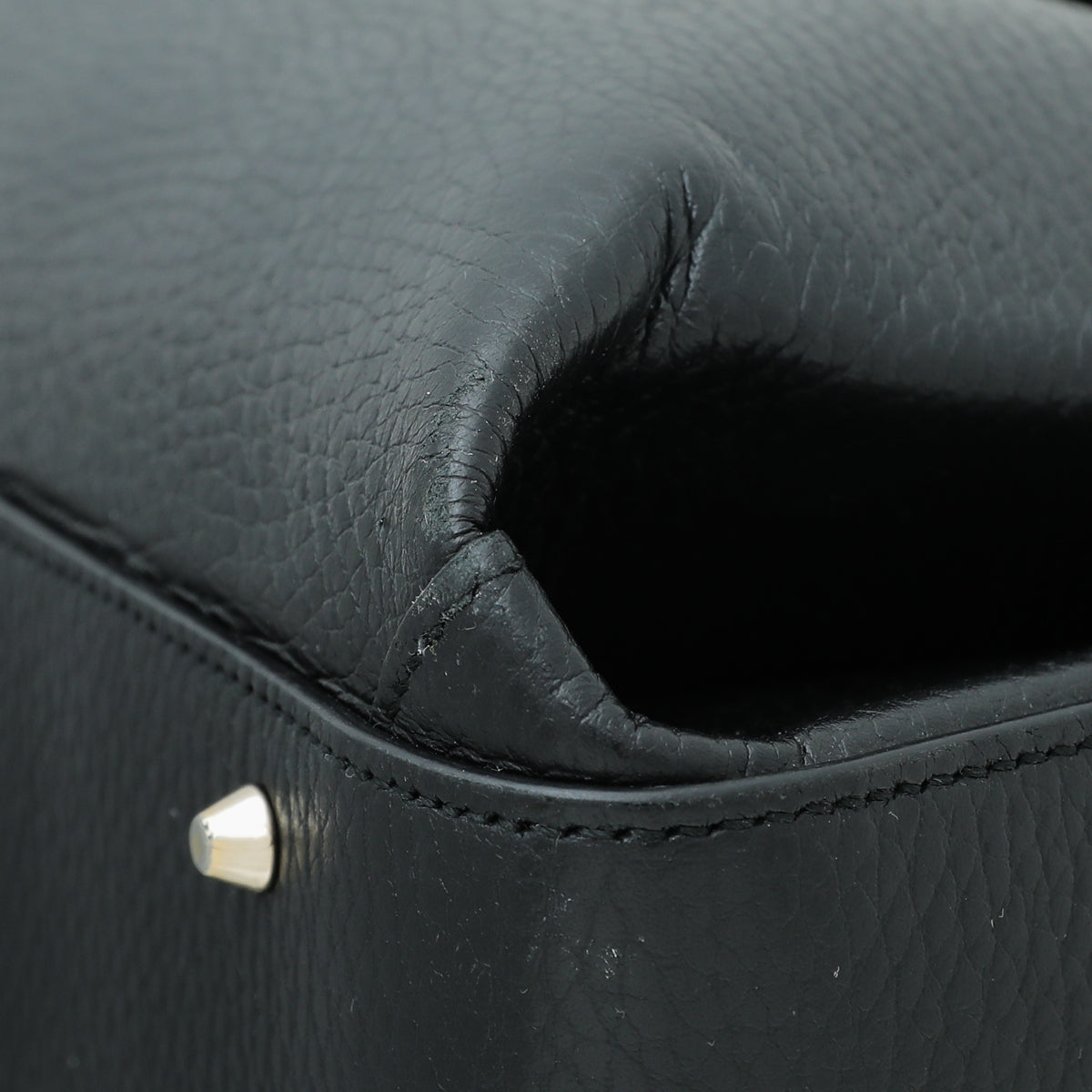 Gucci Black Interlocking G Top Handle Medium Bag