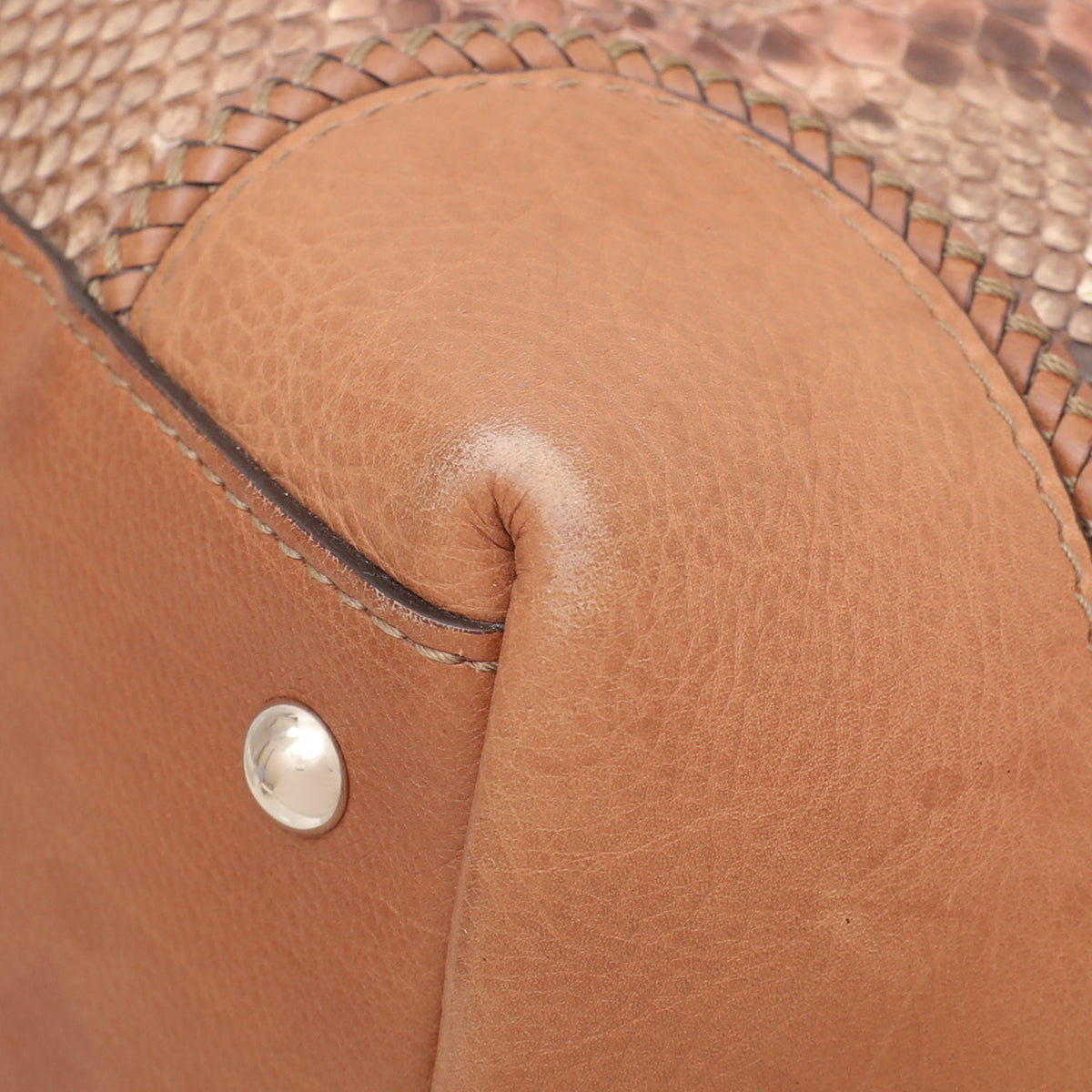 Gucci Brown Python Marrakech Tote Bag