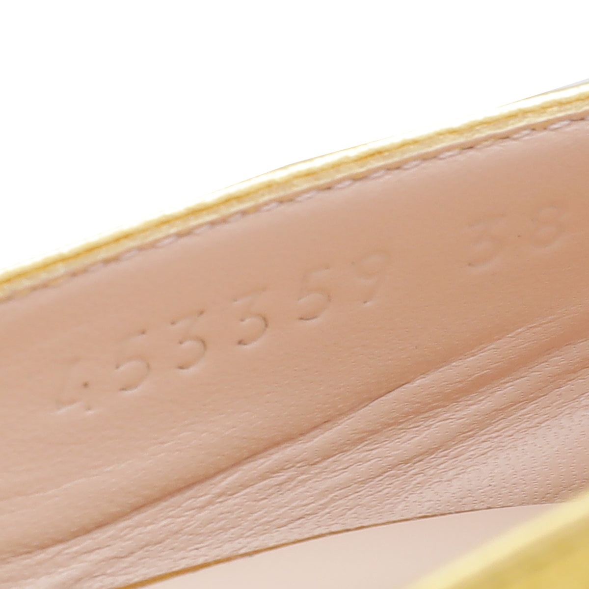 Gucci Metallic Gold Web Bow Rose Pump 38