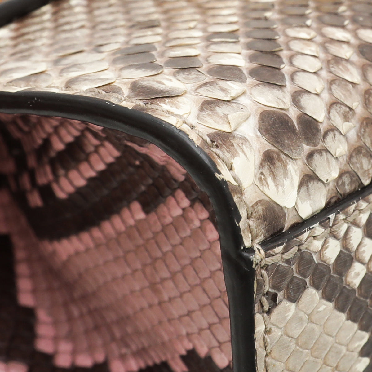 Gucci Bicolor Python Padlock Small Bag