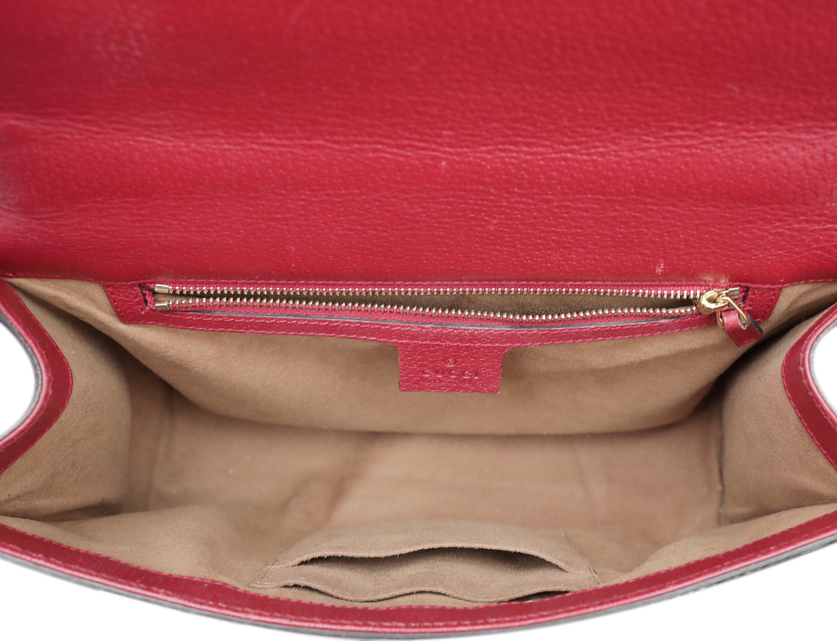 Gucci Ebony Multicolor Padlock Tian Print Medium Chain Bag