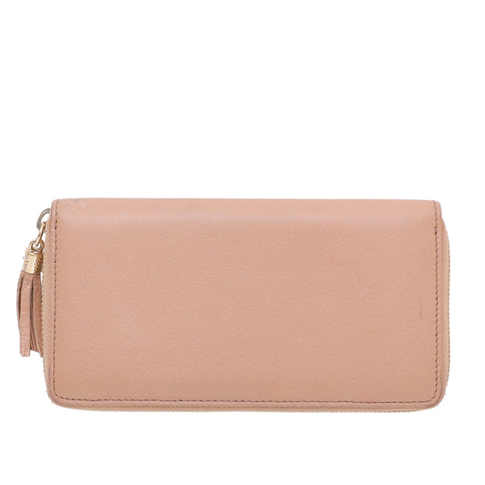 Gucci Light Brown Soho Zip Around Wallet