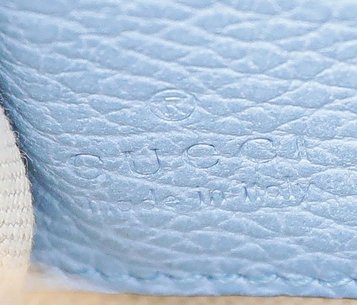 Gucci Light Blue Swing Wristlet Pouch
