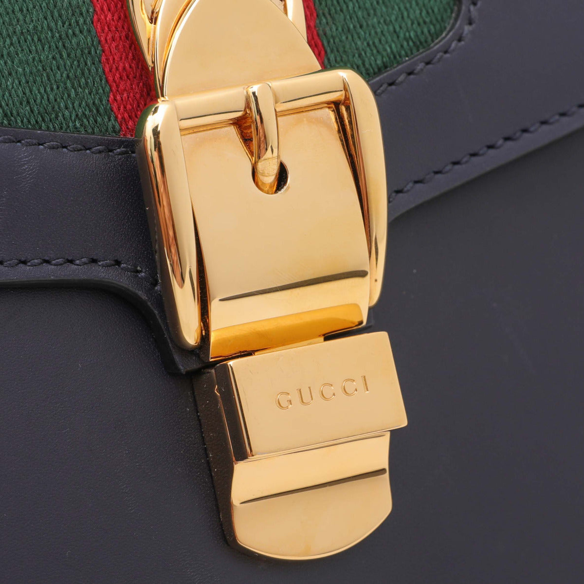 Gucci Navy Blue Sylvie Medium Bag