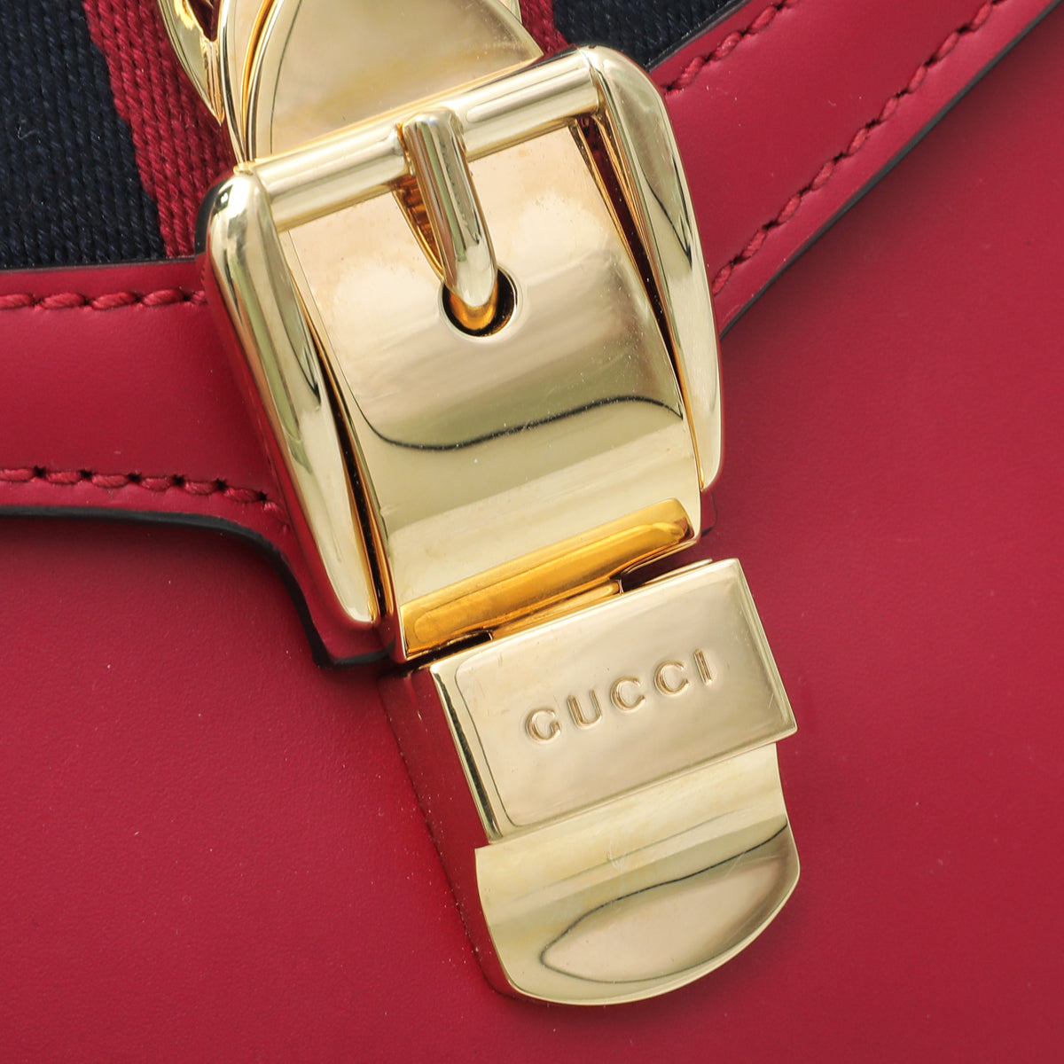 Gucci Red Sylvie Mini Top Handle Bag