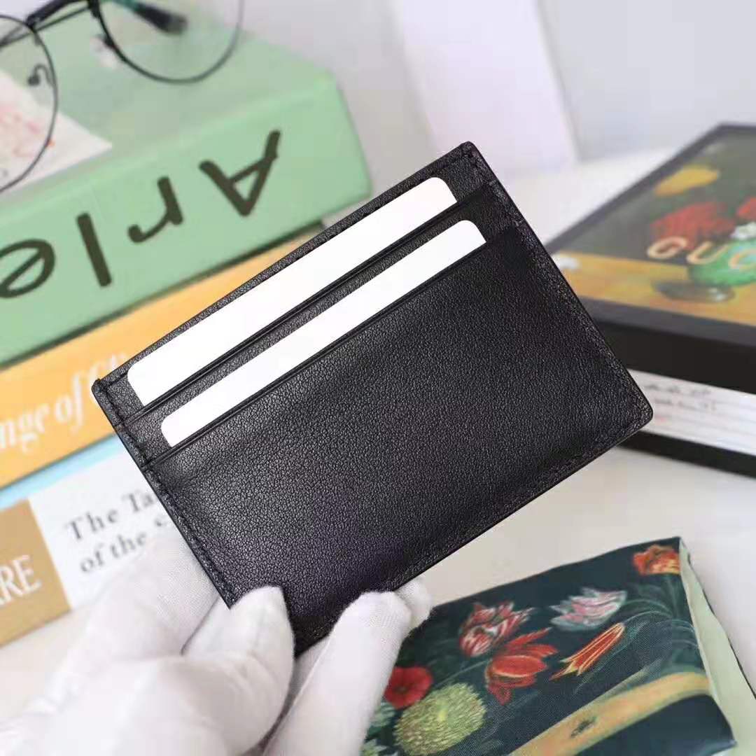 Gucci Blade Embroidered Card Case in Black