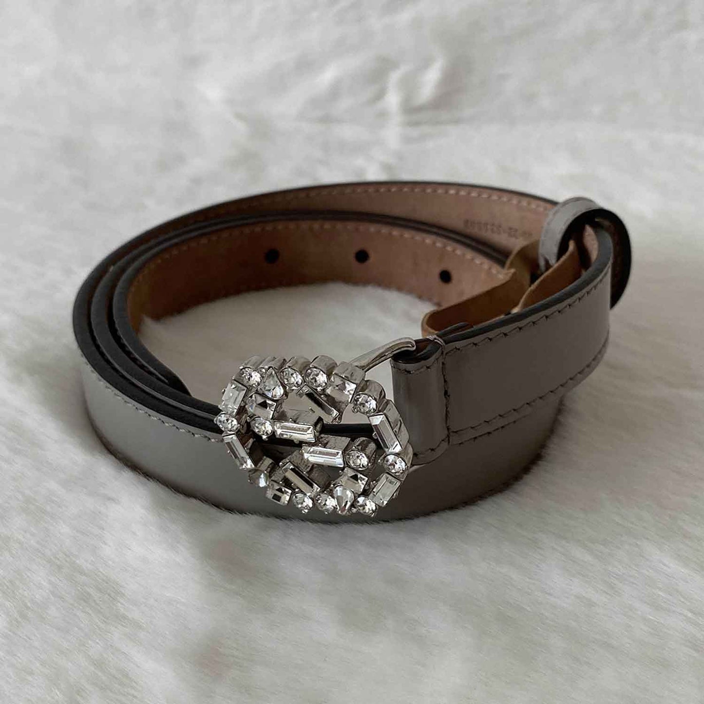 Gucci Interlocking G Logo Crystal Belt
