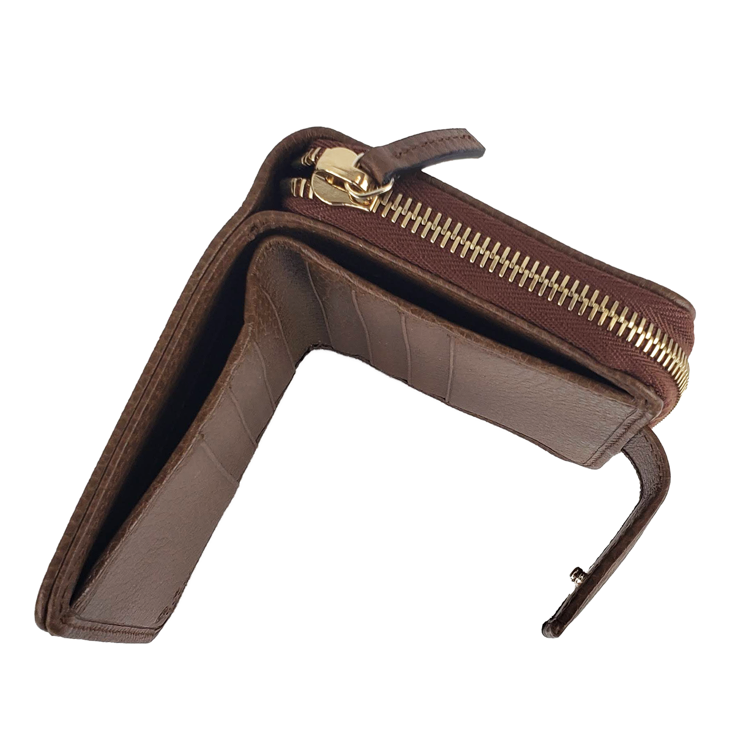 Gucci Original GG Canvas French Wallet in Beige and Tobacco