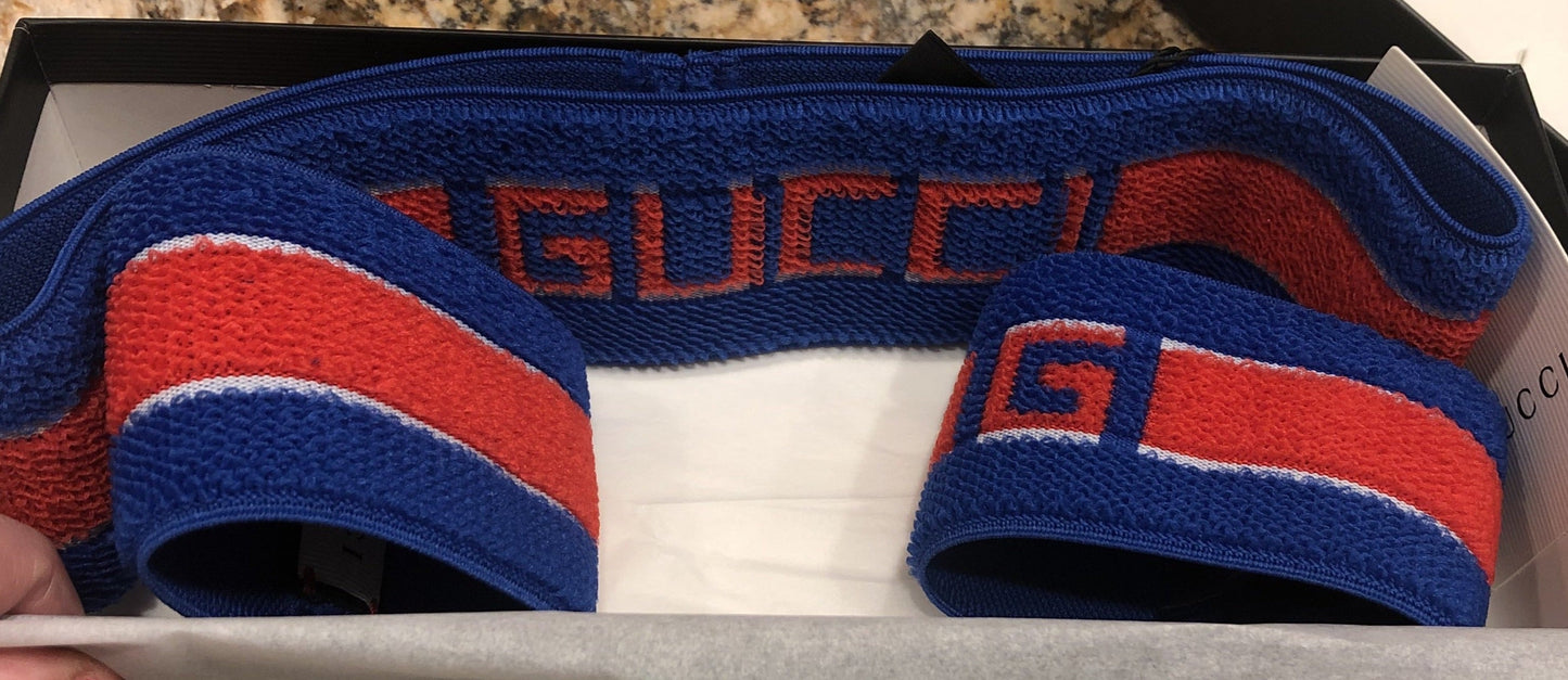 Gucci Queen Heron Headband and Wristband Set in Blue