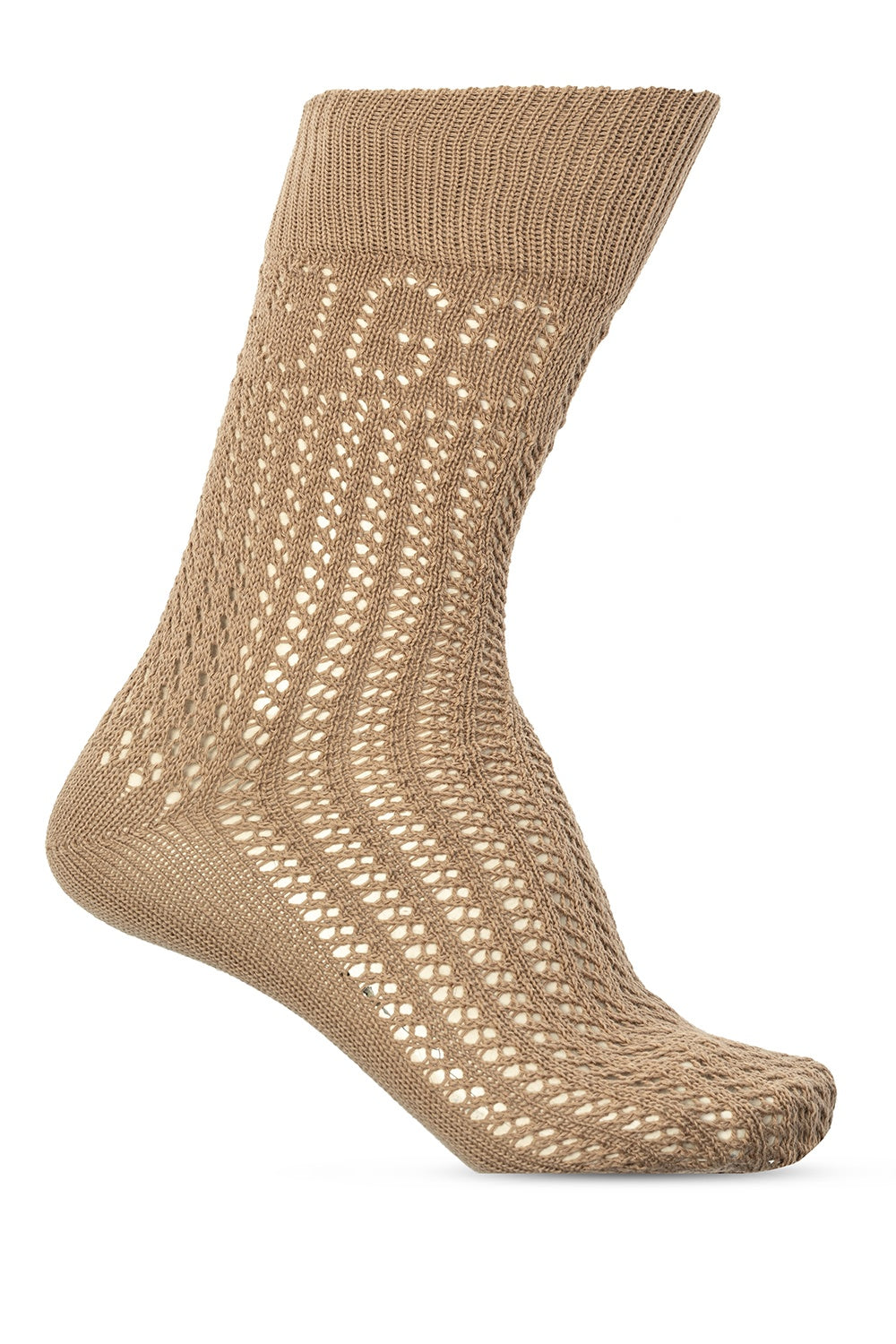 Gucci Boutique Knit Socks with GG Logos in Beige