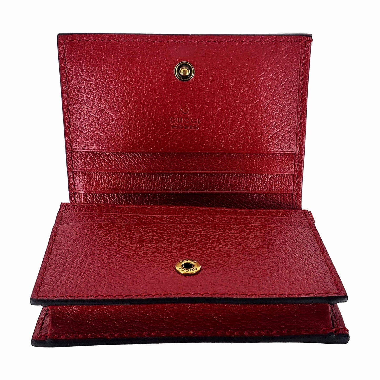 Gucci Queen Margaret GG Canvas Mini Wallet in Red