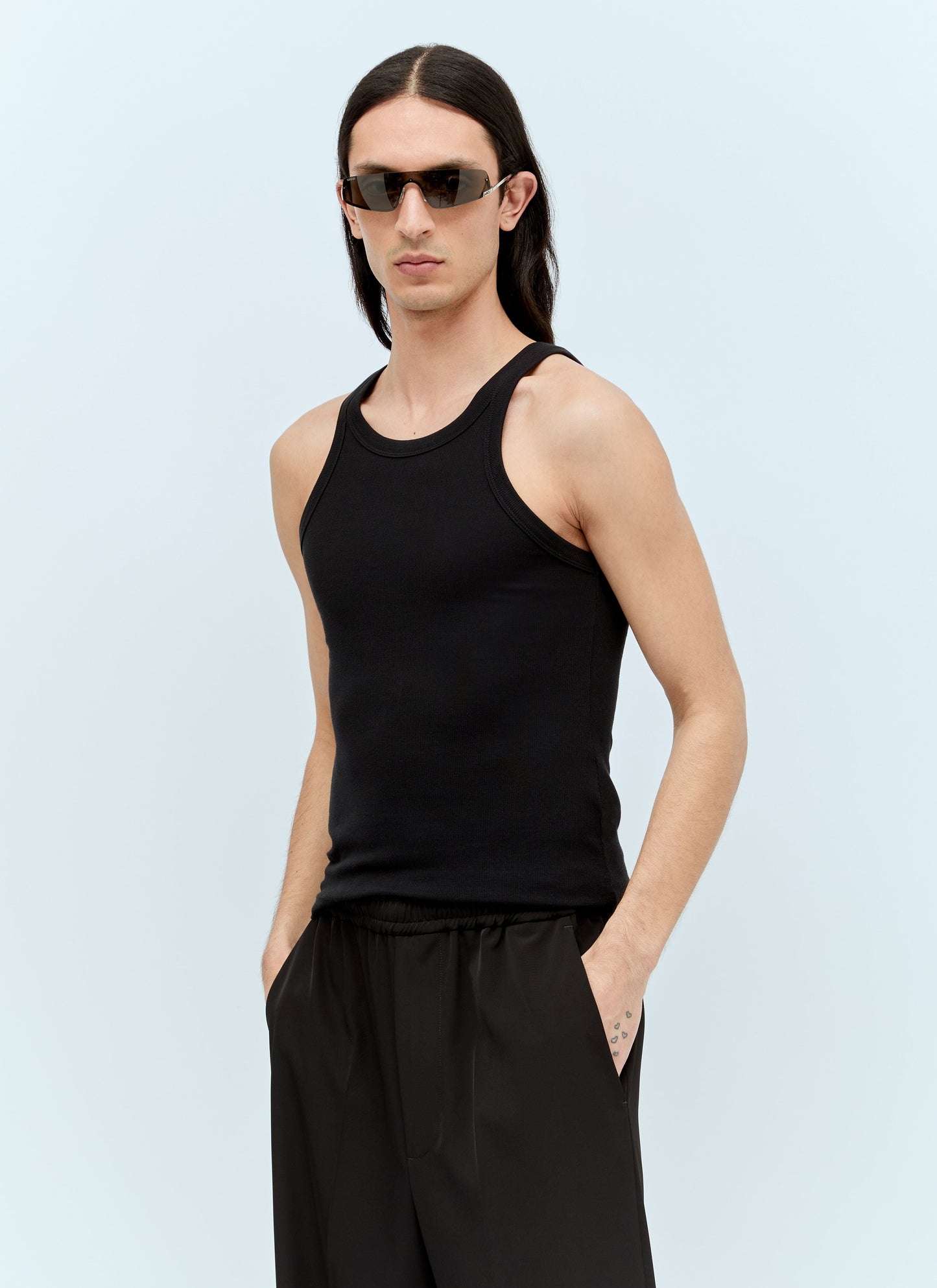 Gucci Men Mask-Shaped Frame Sunglasses