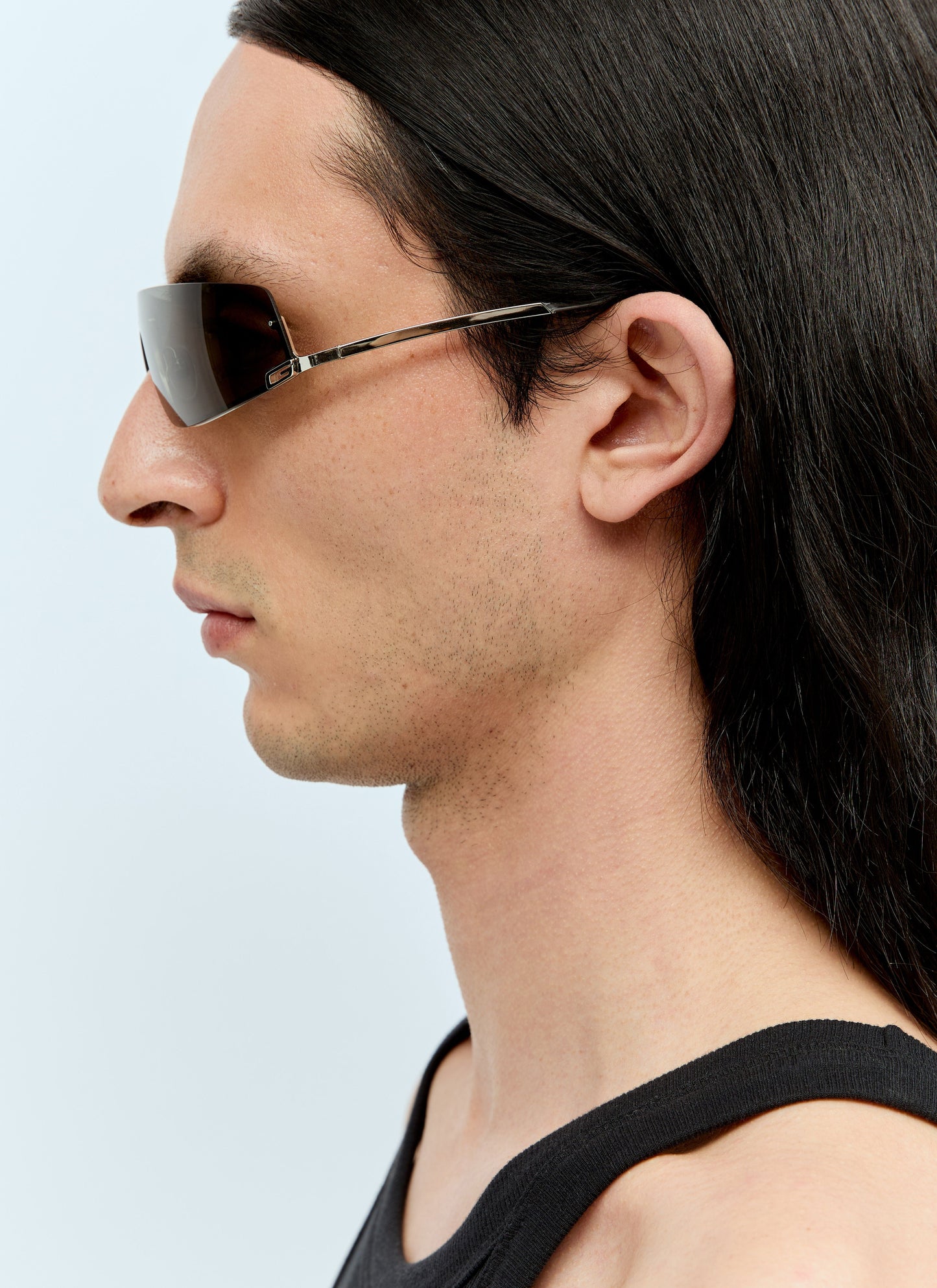 Gucci Men Mask-Shaped Frame Sunglasses