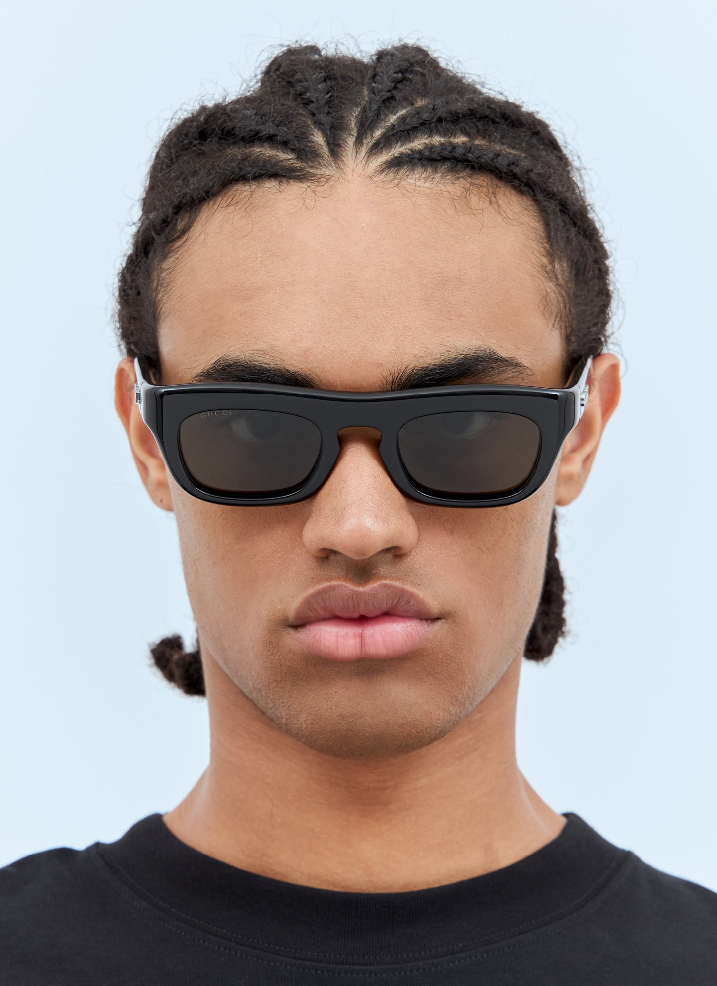 Gucci Men Rectangular Frame Sunglasses