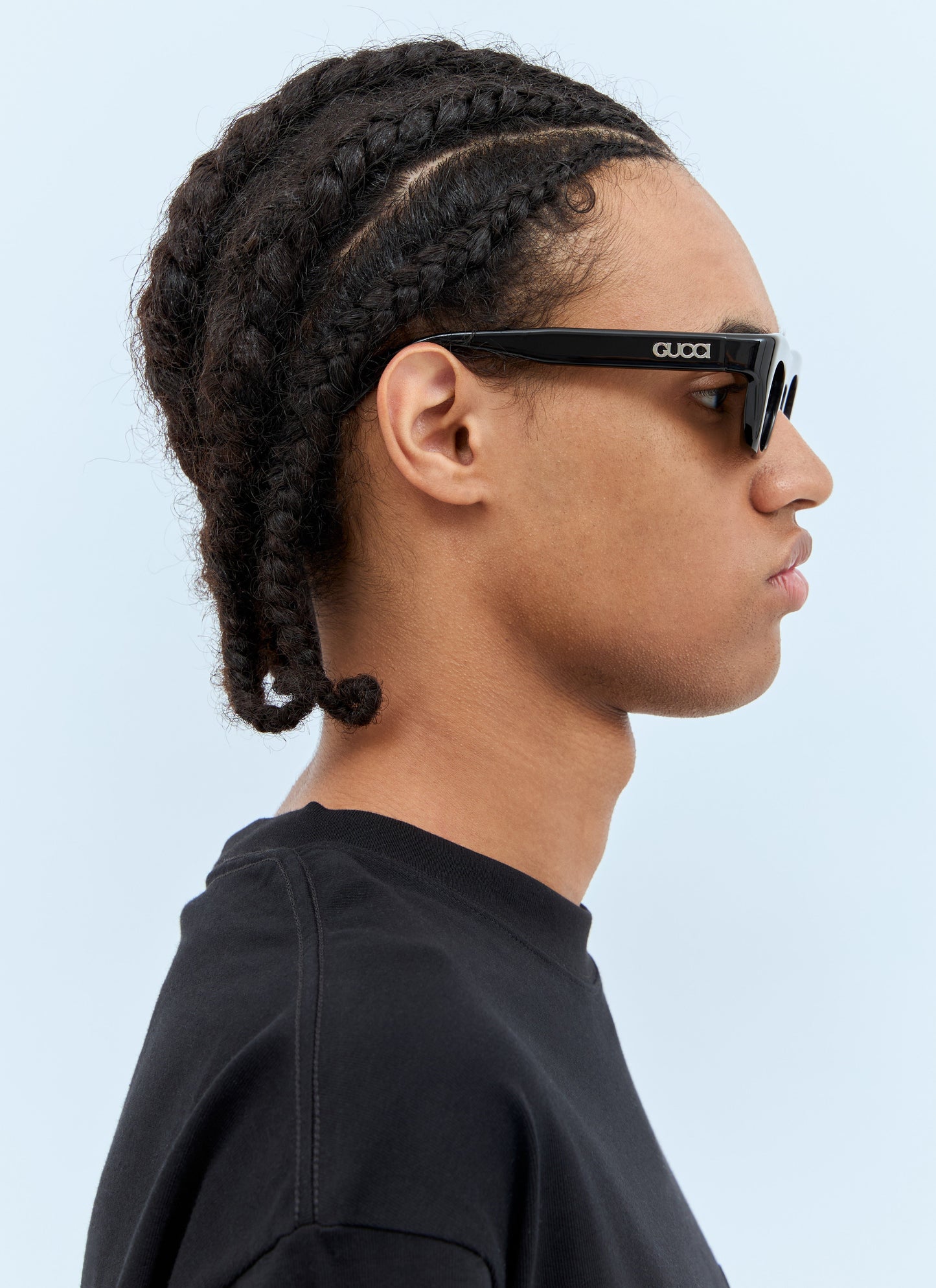 Gucci Men Rectangular Frame Sunglasses
