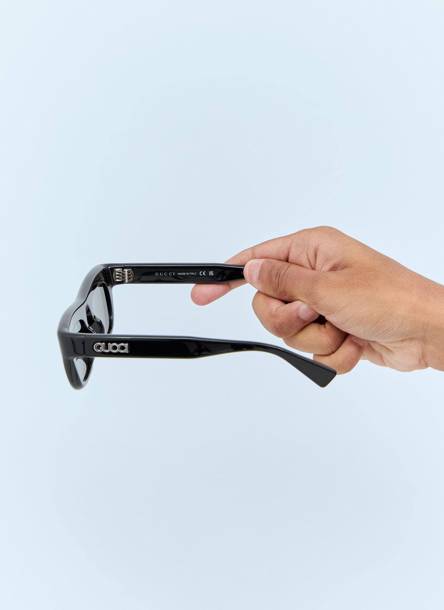 Gucci Men Rectangular Frame Sunglasses