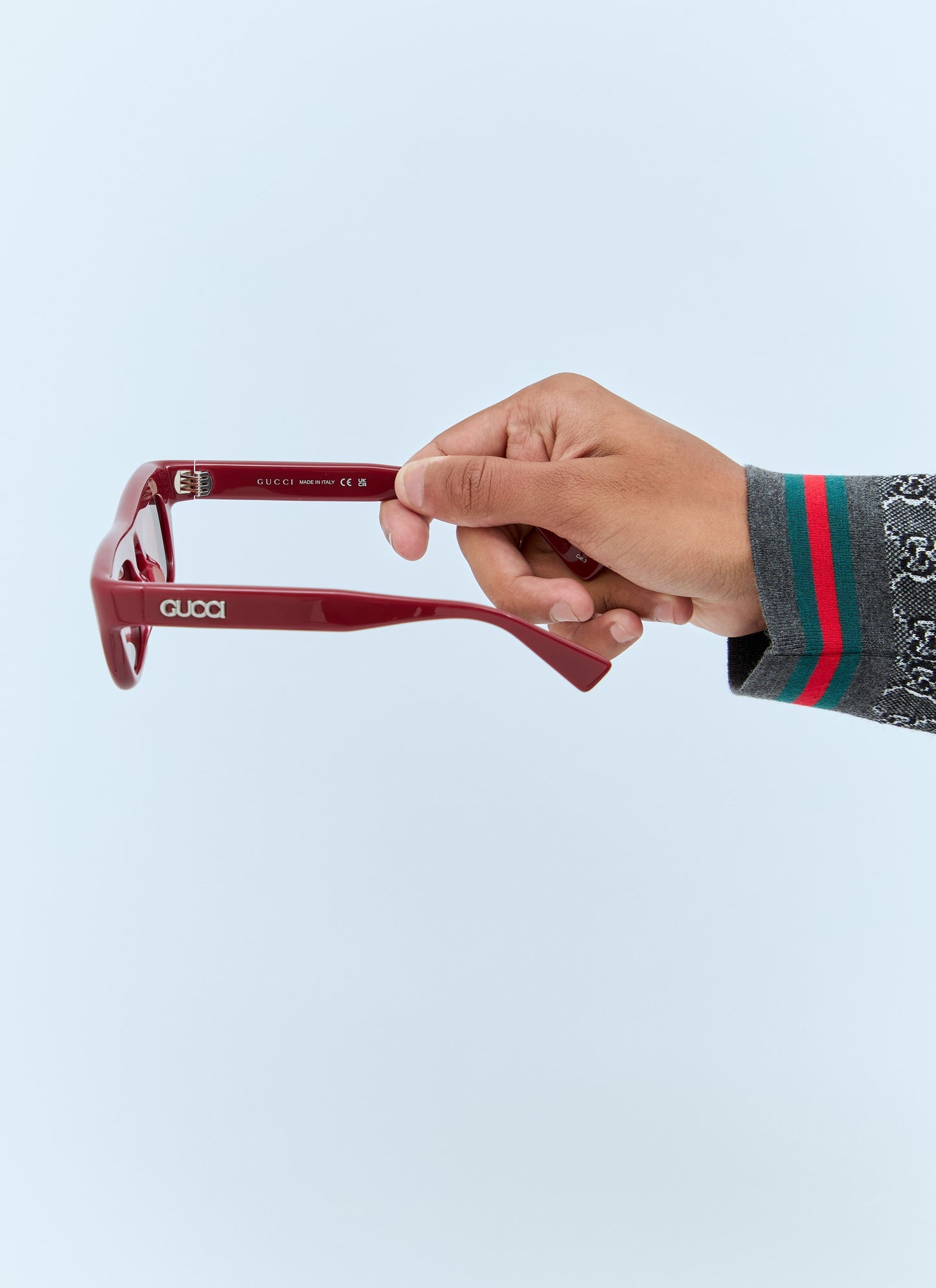 Gucci Men Rectangular Frame Sunglasses