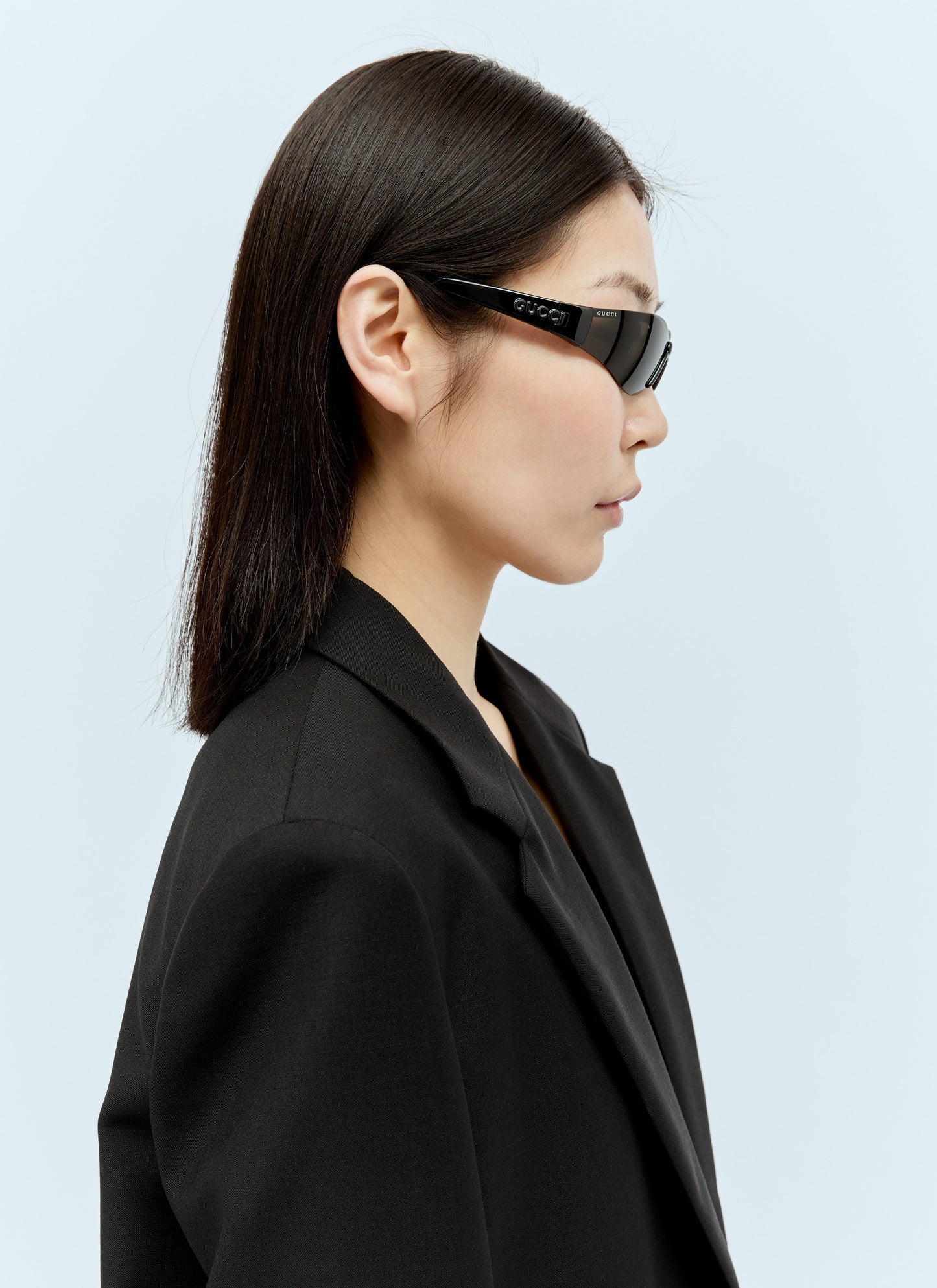 Gucci Women Mask-Shaped Frame Sunglasses
