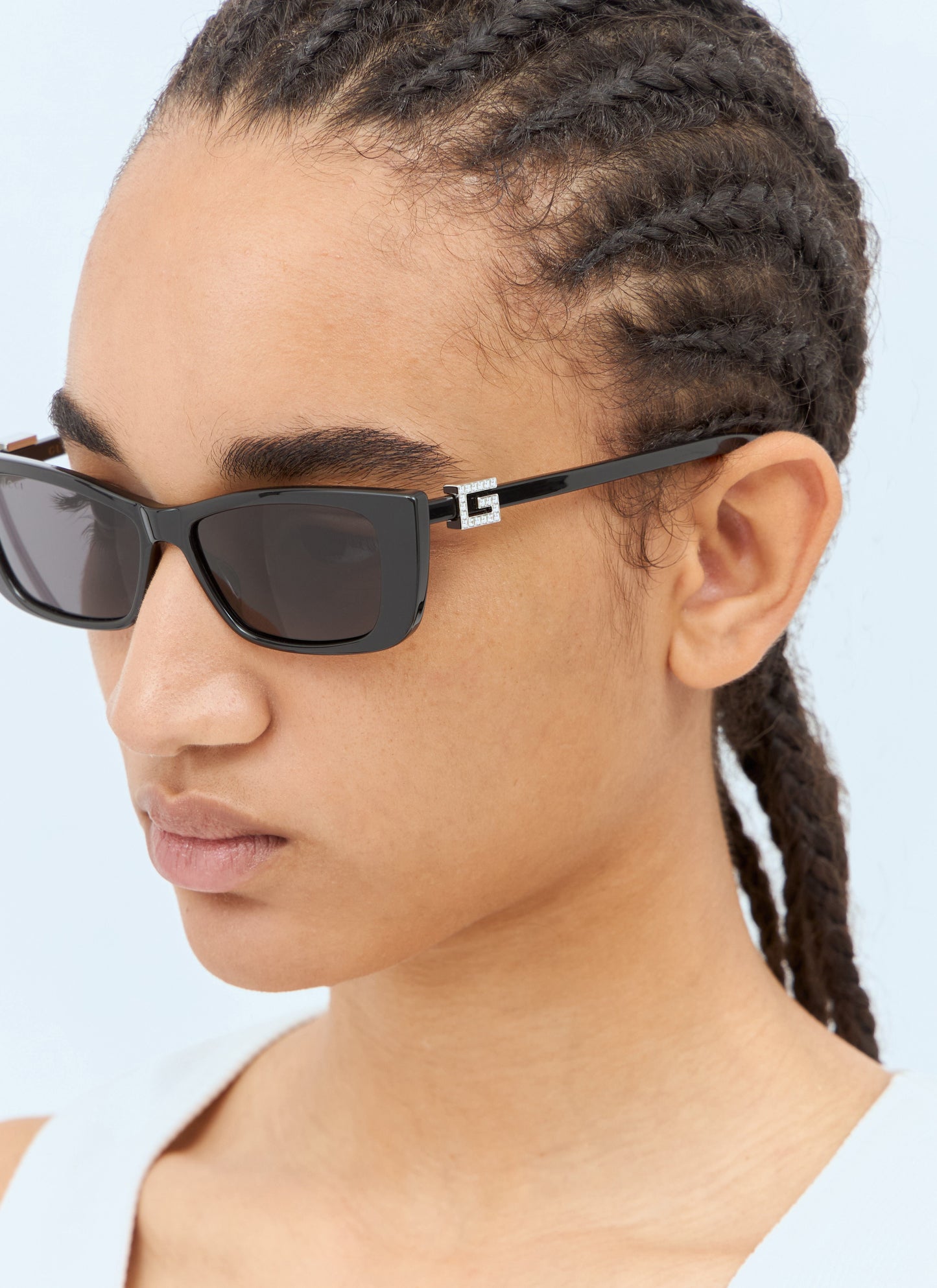 Gucci Women Crystal-Logo Sunglasses