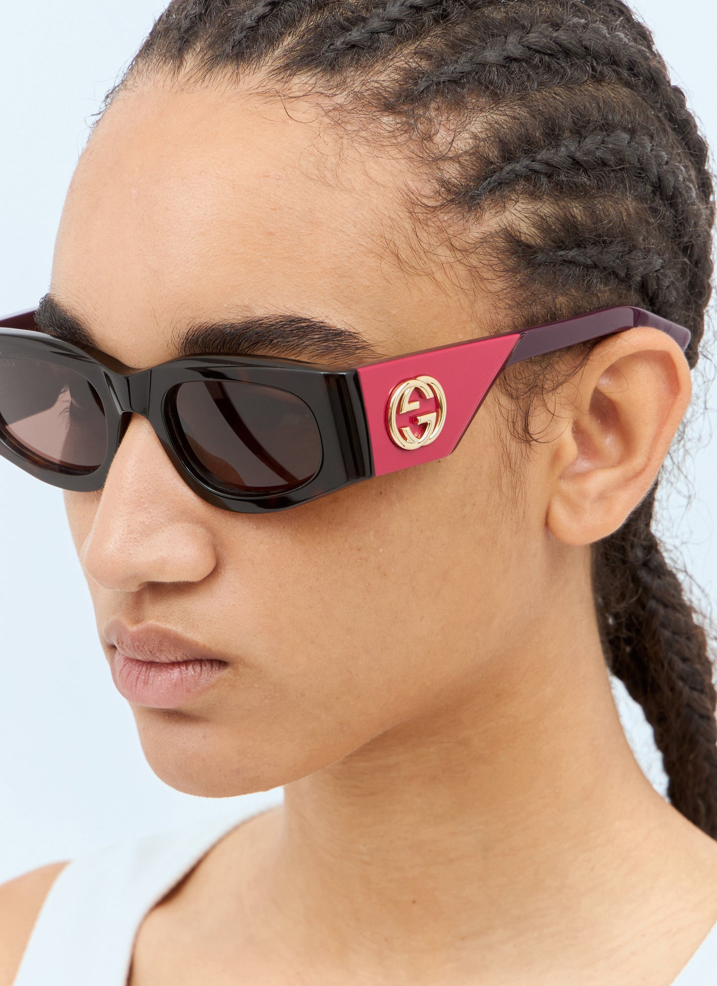 Gucci Women Rectangular Frame Sunglasses