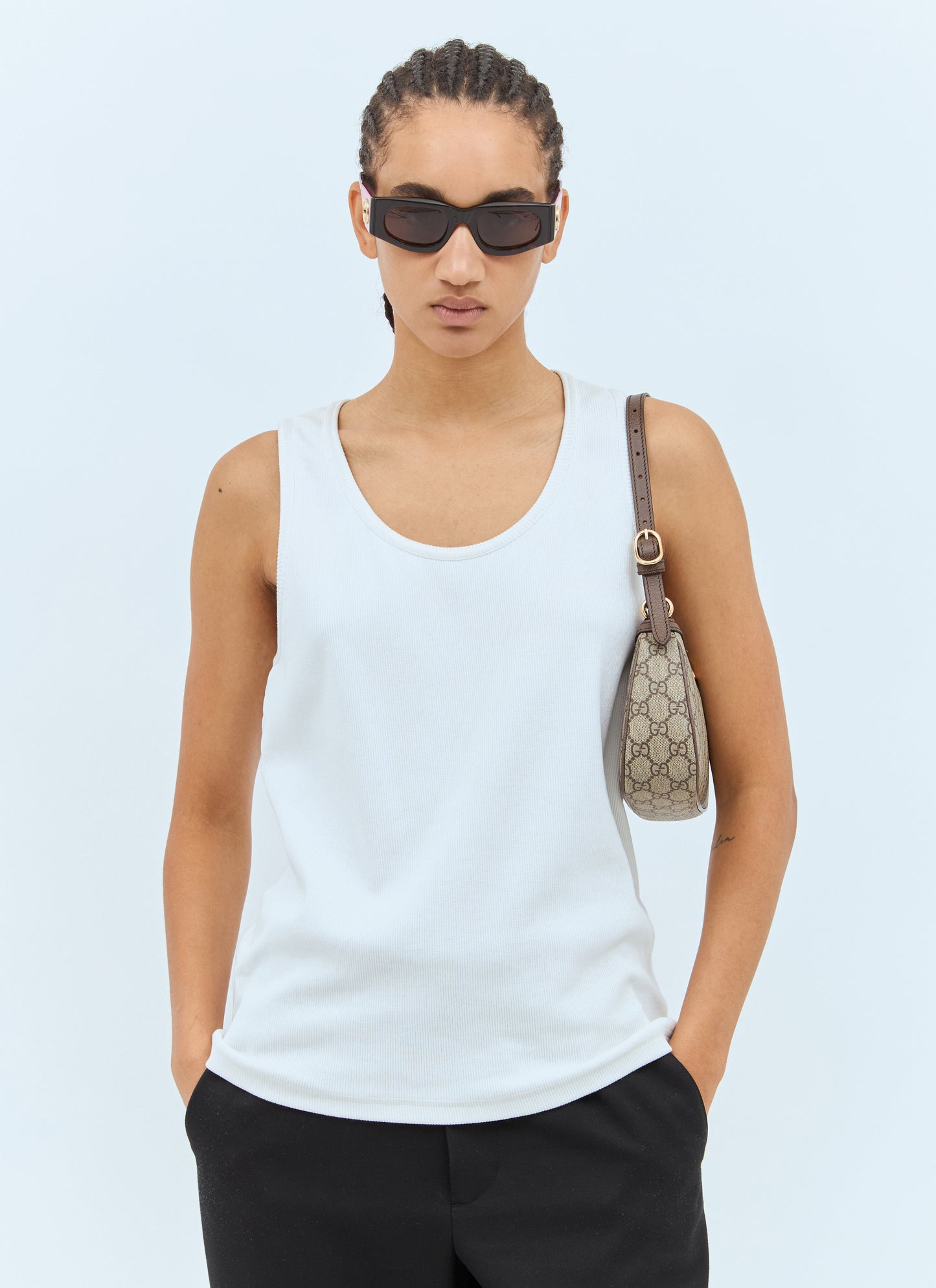 Gucci Women Rectangular Frame Sunglasses