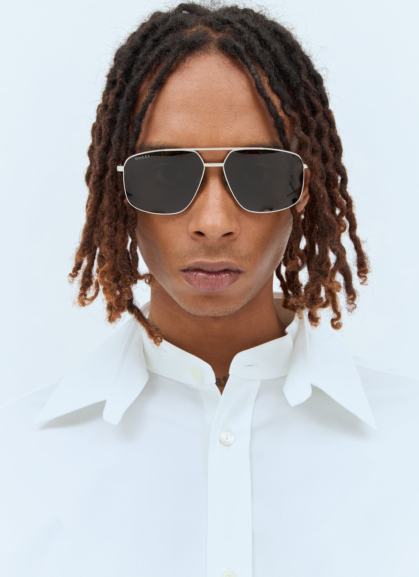 Gucci Men Navigator Frame Sunglasses