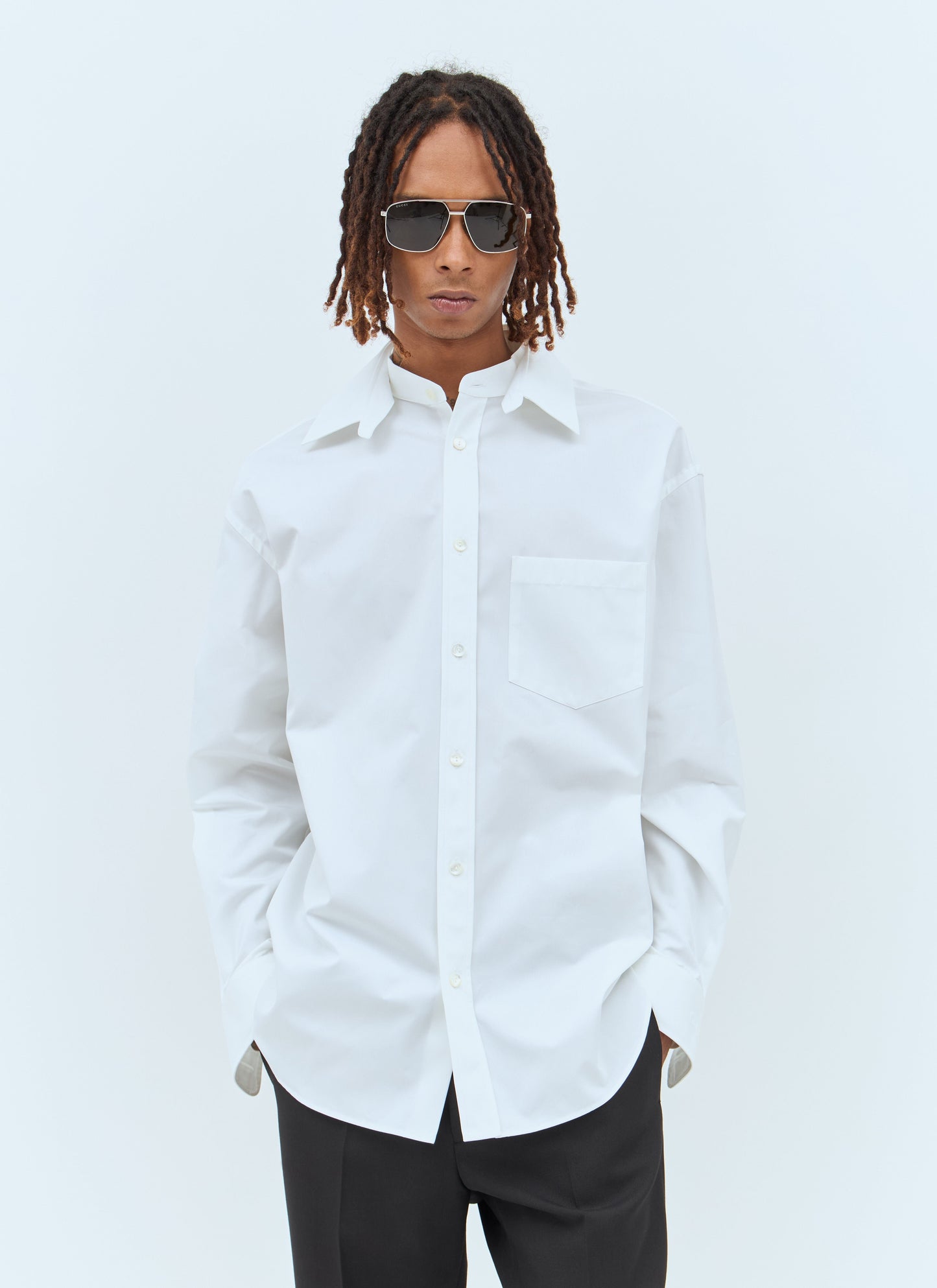 Gucci Men Navigator Frame Sunglasses