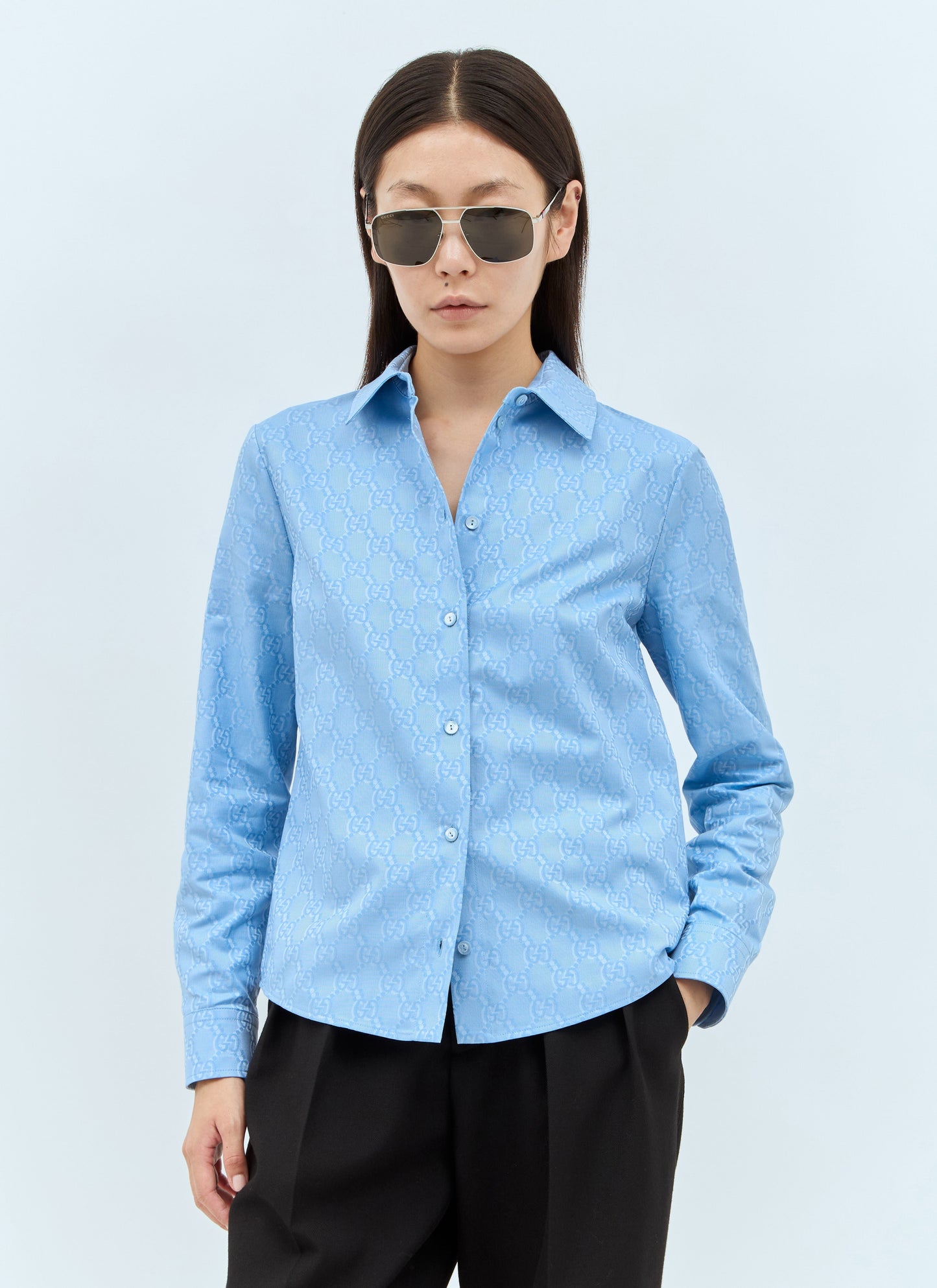 Gucci Women Navigator Frame Sunglasses