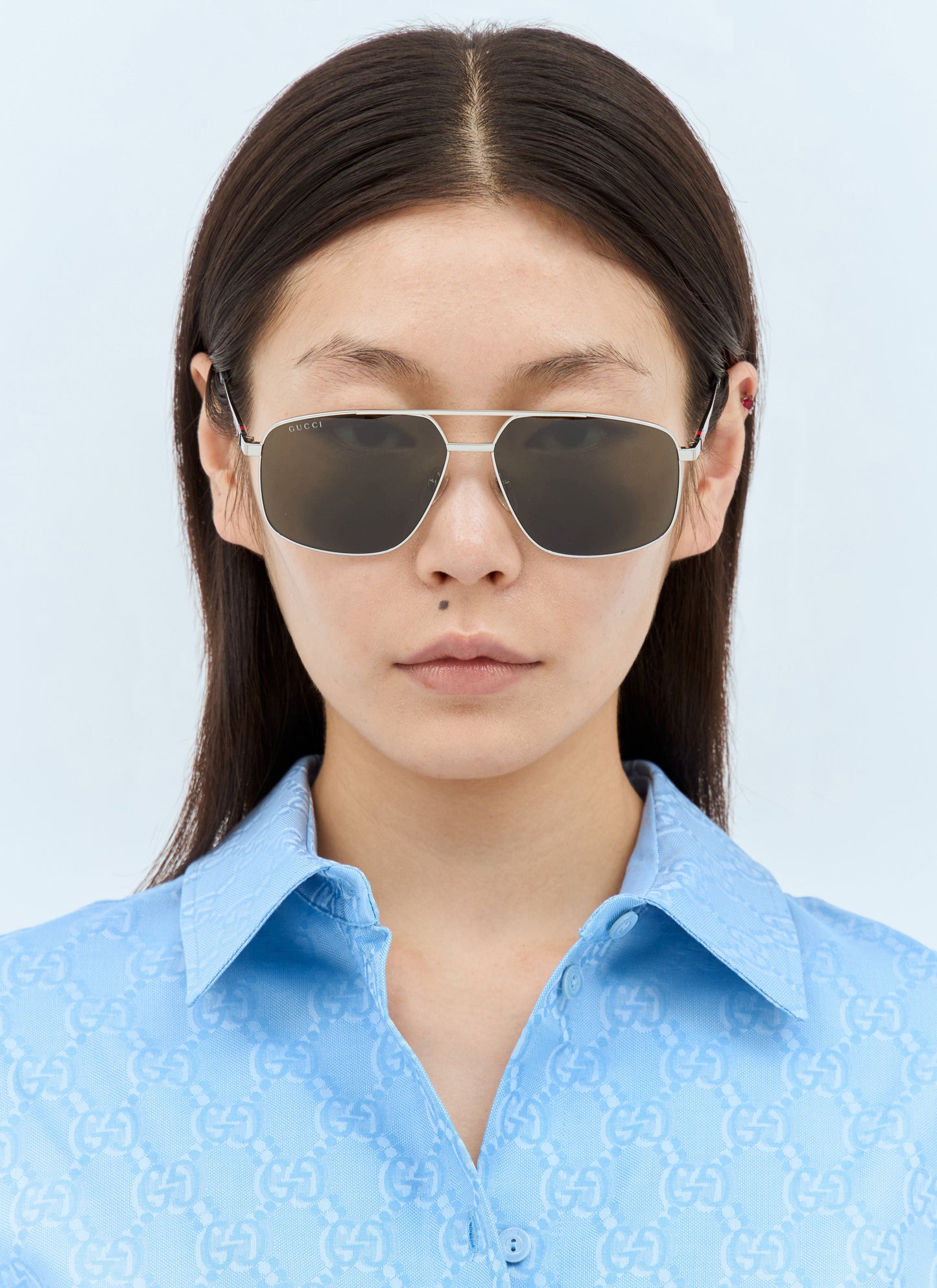 Gucci Women Navigator Frame Sunglasses