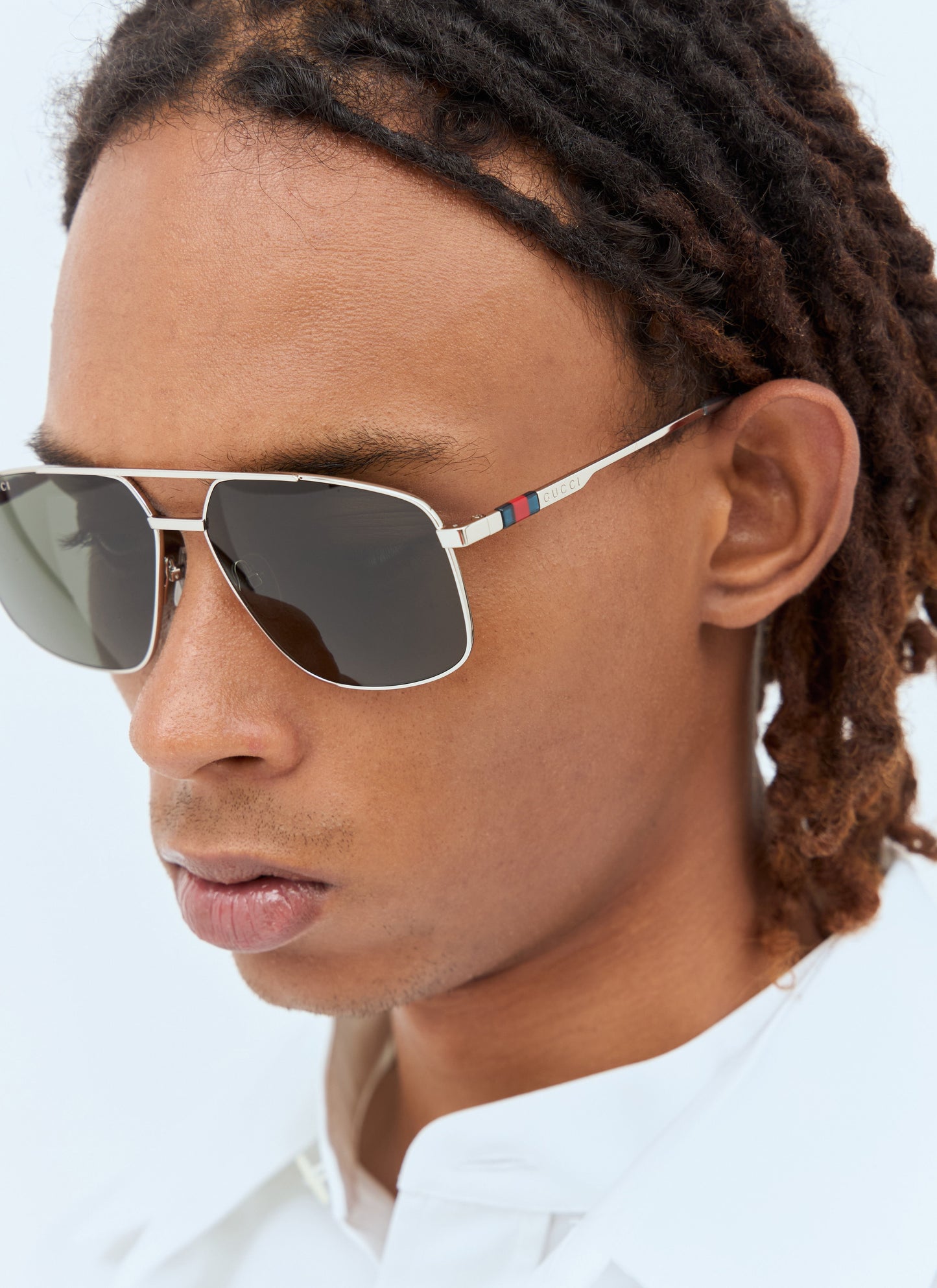 Gucci Men Navigator Frame Sunglasses