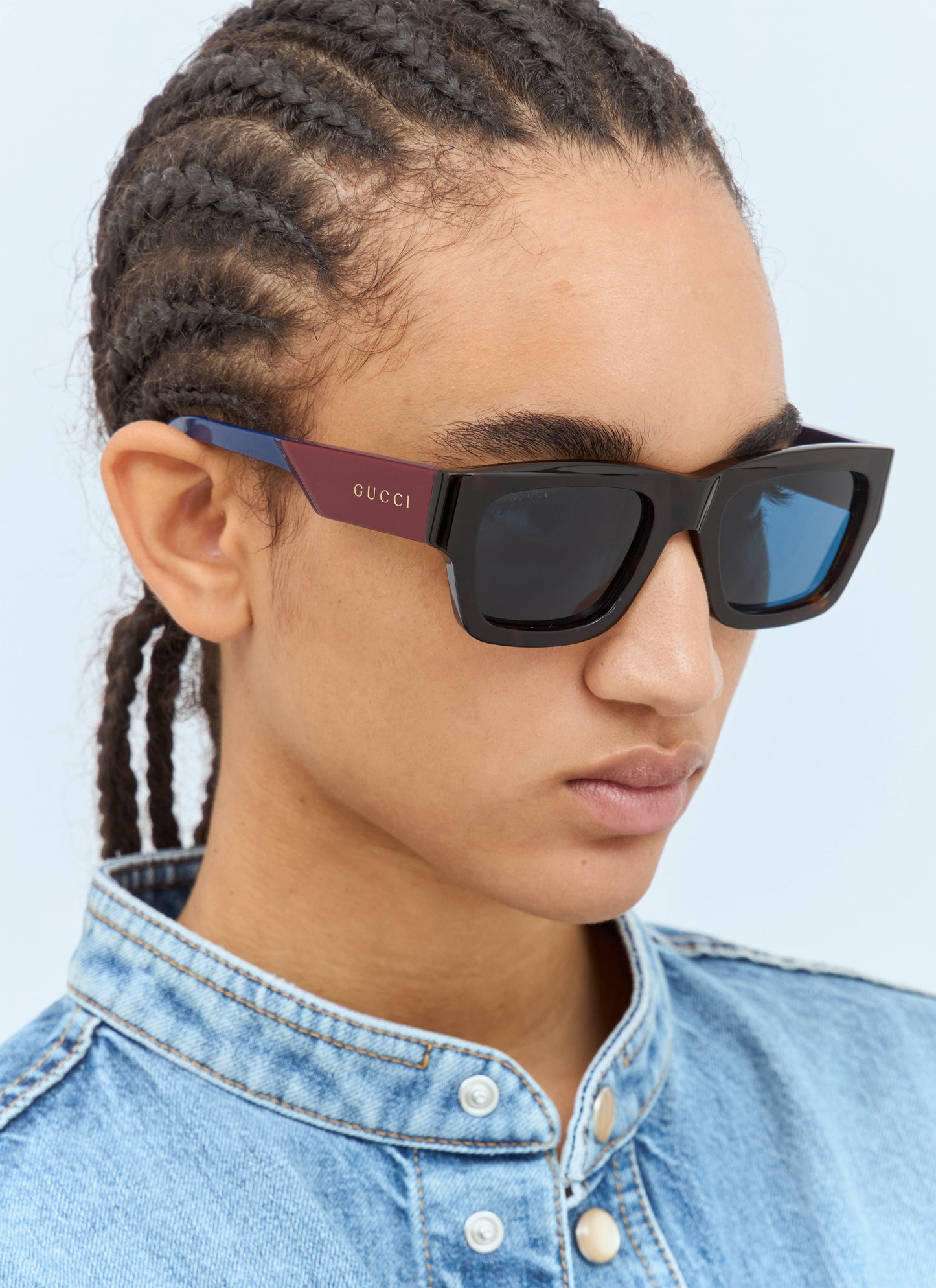 Gucci Women Rectangular Frame Sunglasses